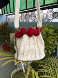Crochet Rose bucket bag