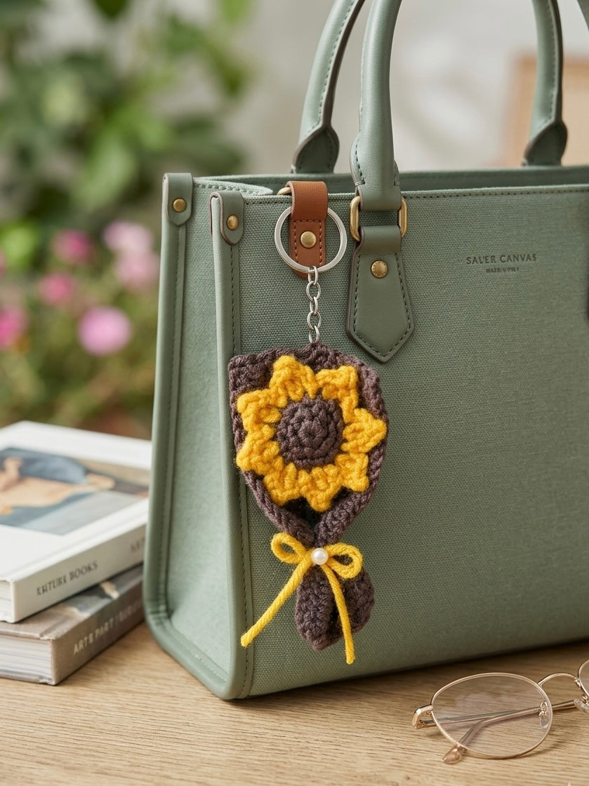 Sunflower bouquet keychain