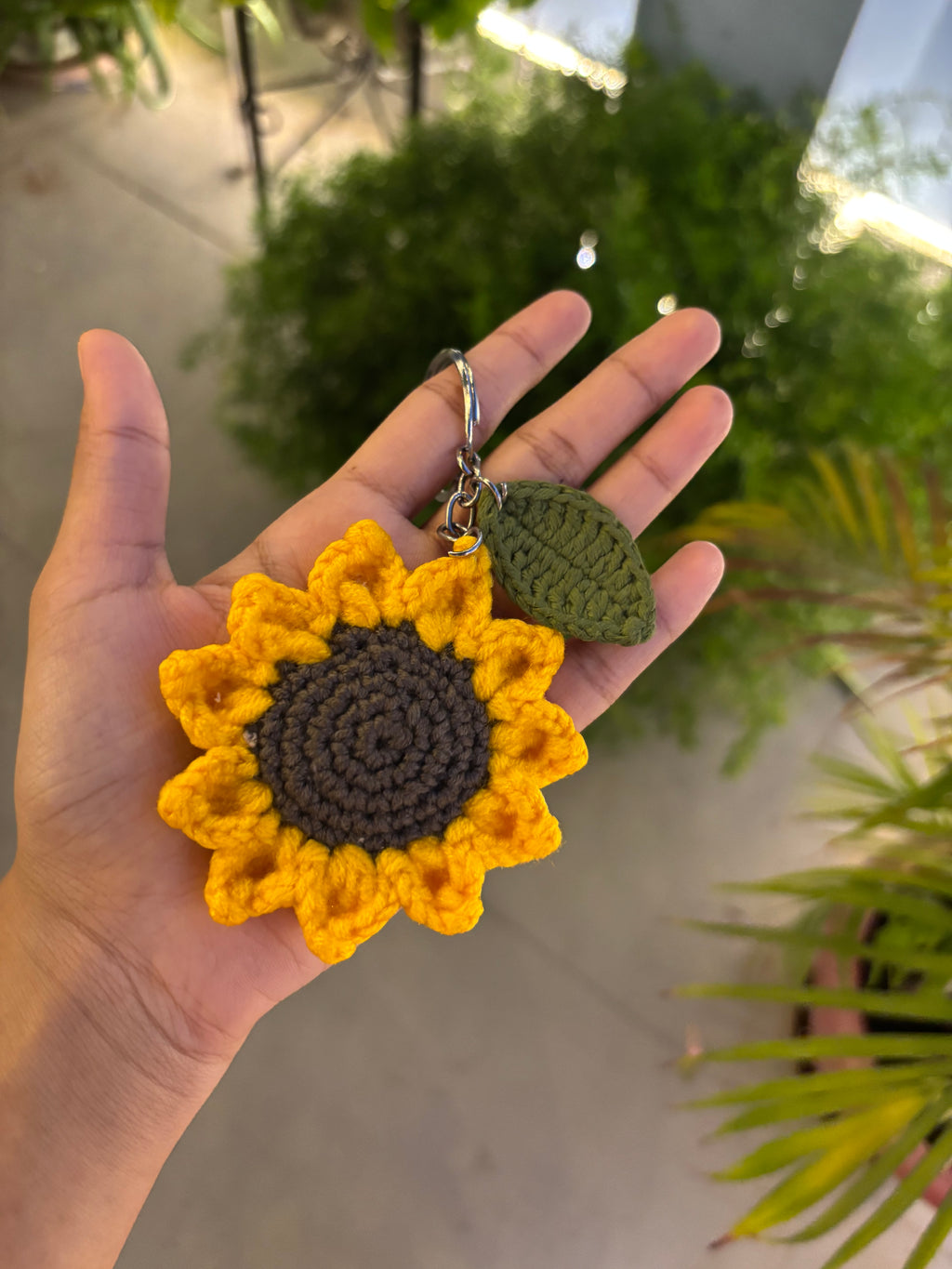 Sunflower keychain