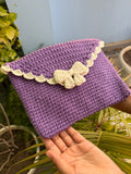 Crochet envelope-bow bookcover