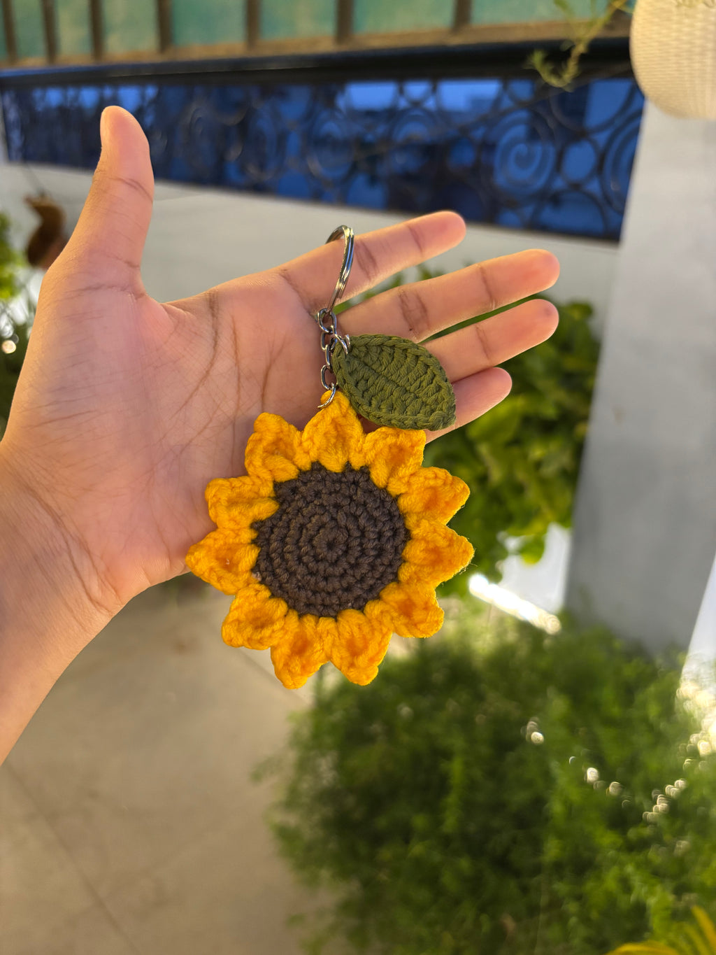 Sunflower keychain