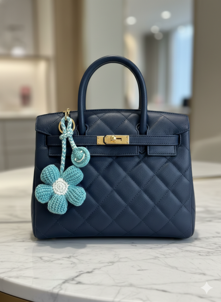 Flower bag charm