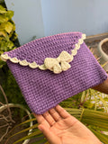 Crochet envelope-bow book cover